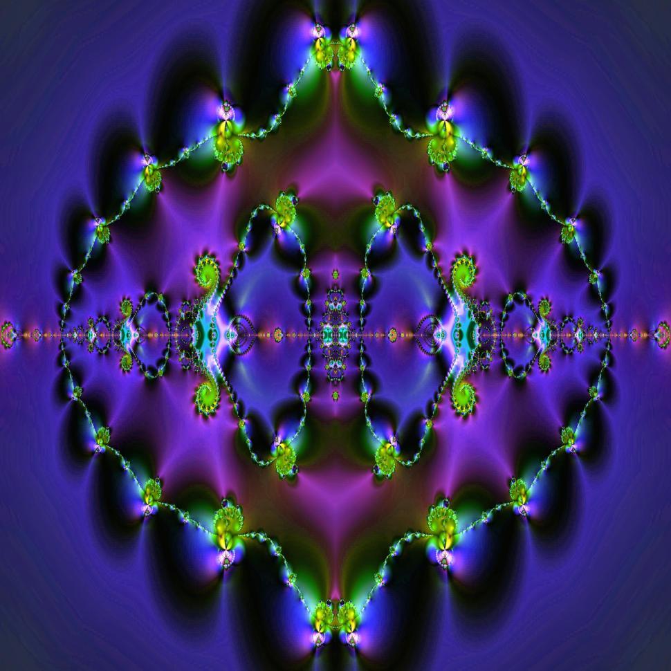 Free Image of Jewel string fractal 