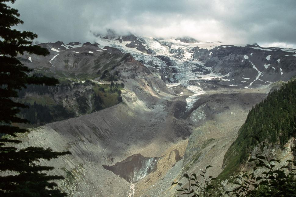 Free Image of Glacier receding - Nisqually Glacier at Mount Rainier 