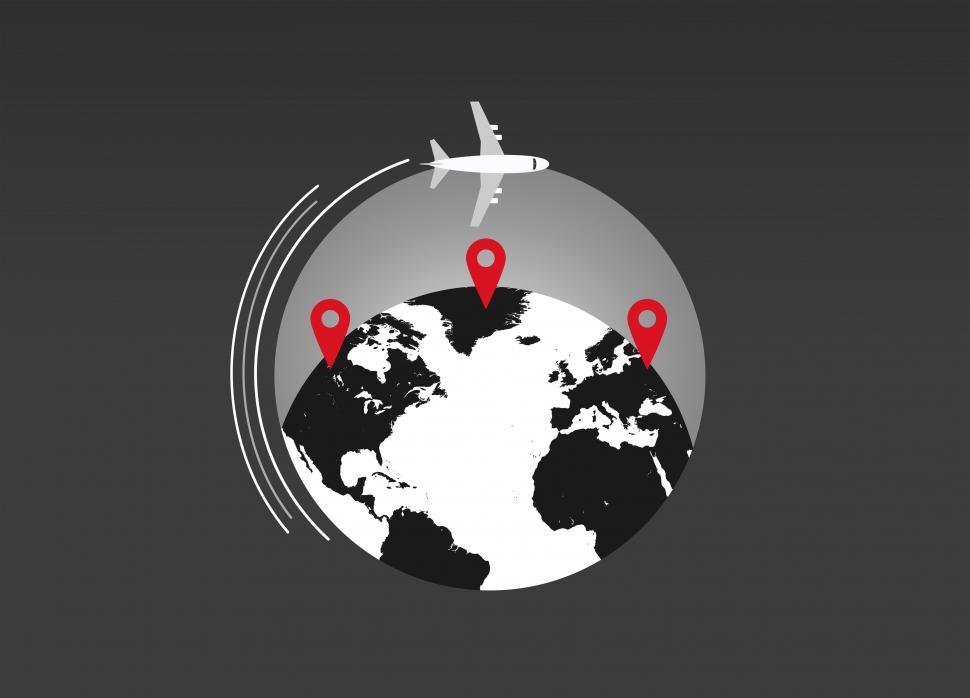 Free Image of Air Travel around the World - Concept 