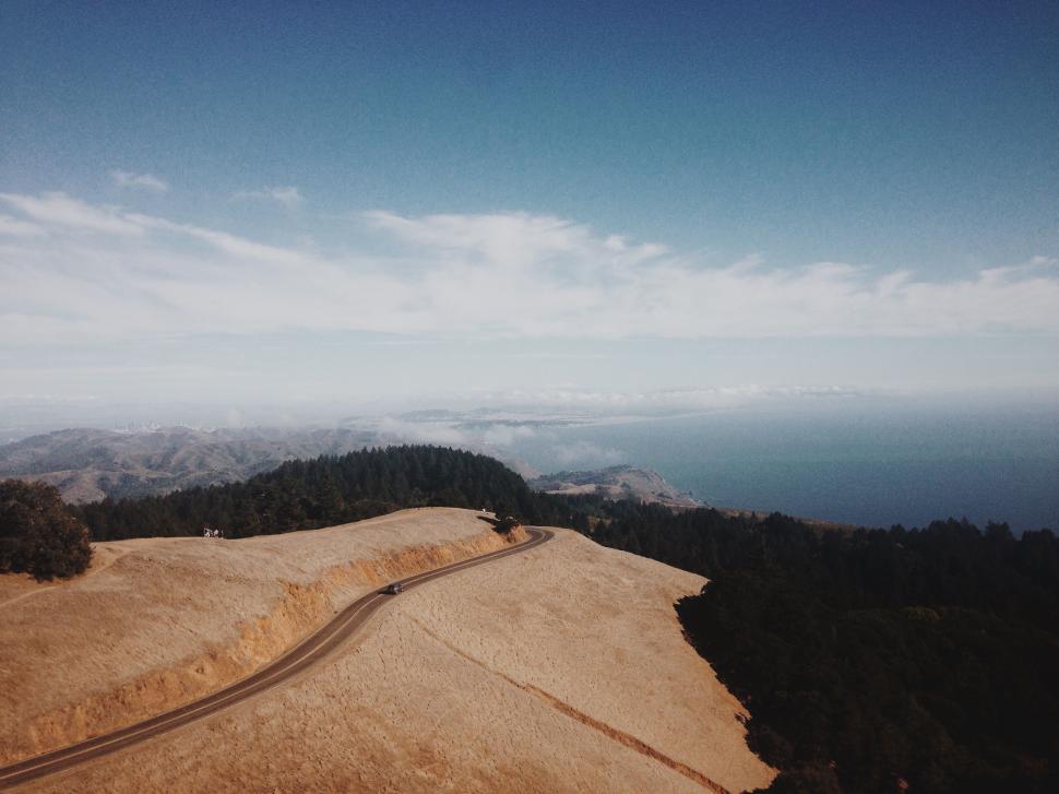 Free Image of Road Cutting Through Hill 