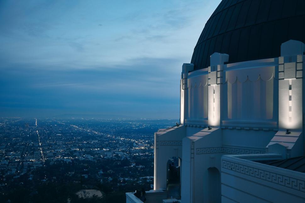 Free Image of Night View From the Top of a Building 