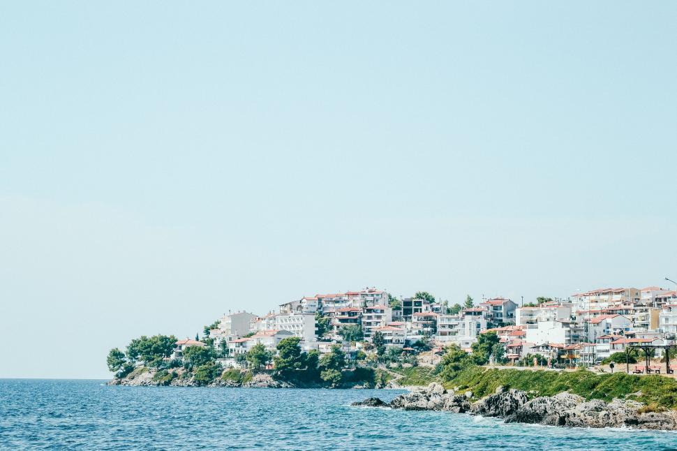 Free Image of City View From the Ocean 