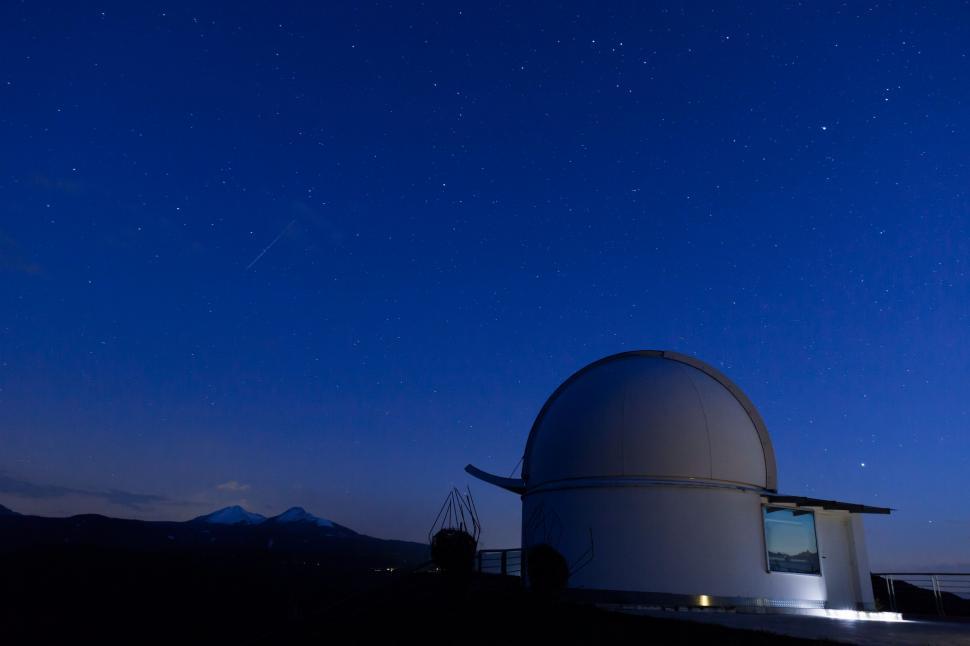 Free Image of Large White Dome on Hilltop 