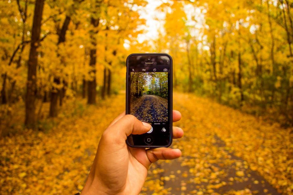 Free Image of Person Taking Picture of Road With Cell Phone 