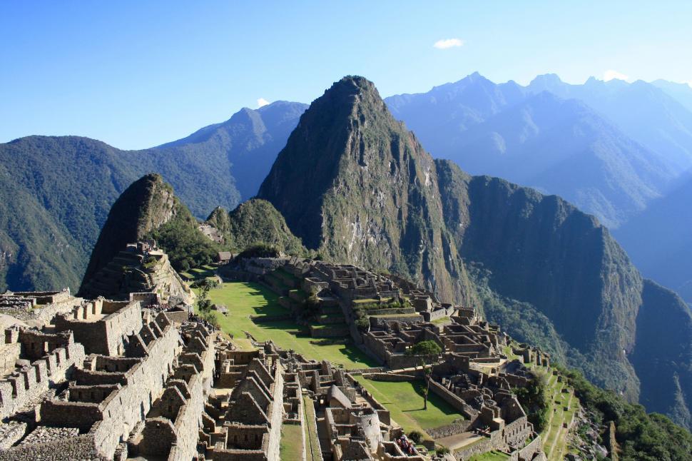 Free Image of A View of the Ruins of a Mountain Town 
