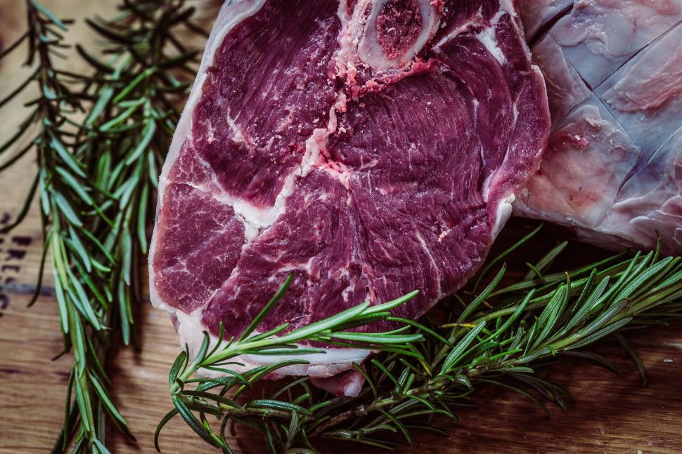 Free Image of Piece of Meat on a Wooden Table 