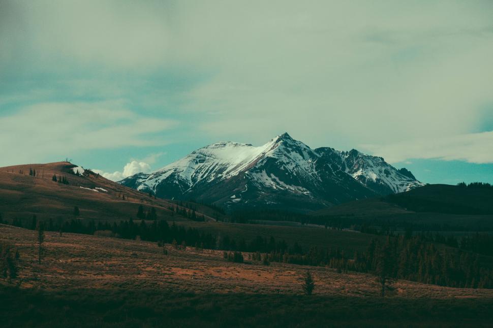 Free Image of Majestic Snow Capped Mountain Range 