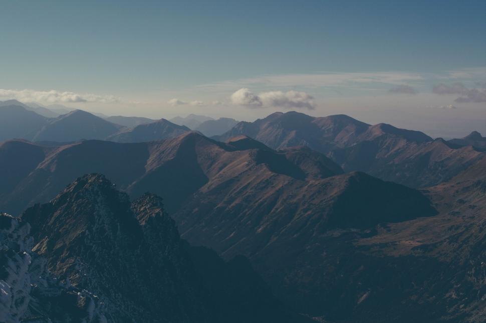 Free Image of Panoramic View of a Mountain Range From Summit 