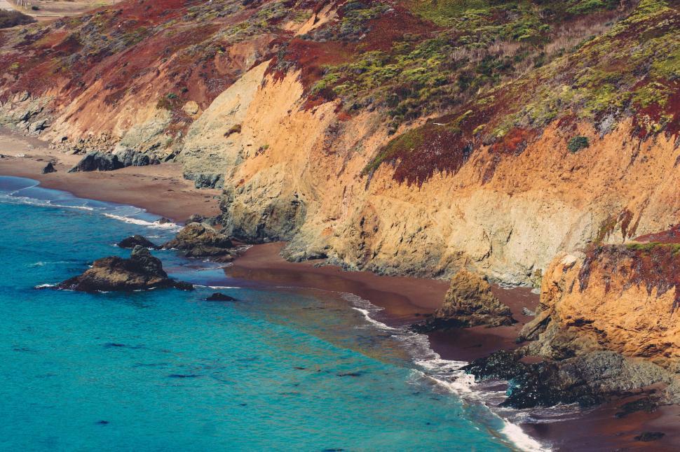 Free Image of Majestic View of Ocean and Cliffs 