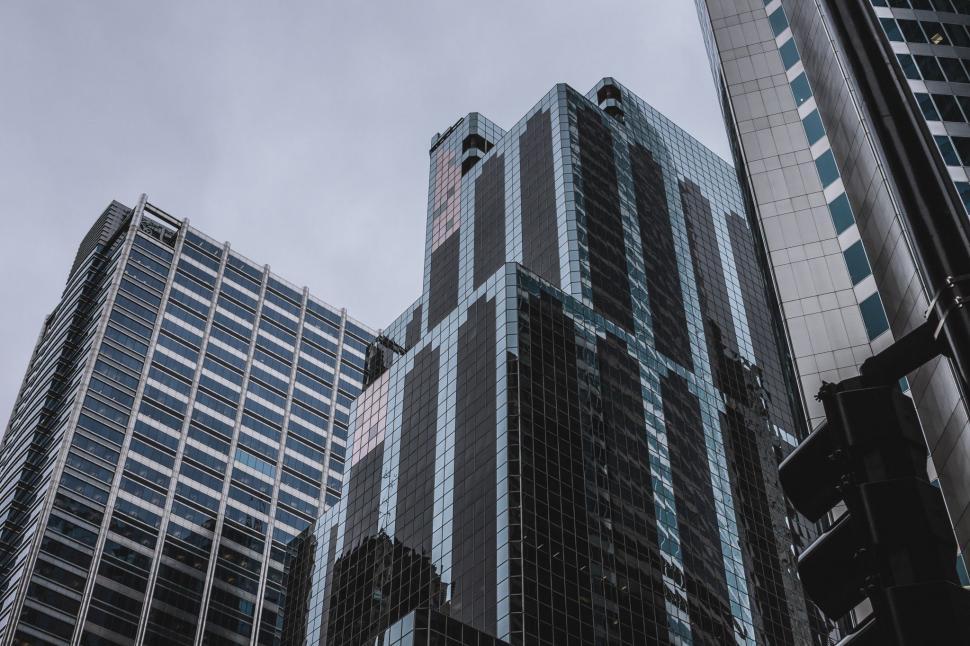 Free Image of Tall Buildings in Black and White 