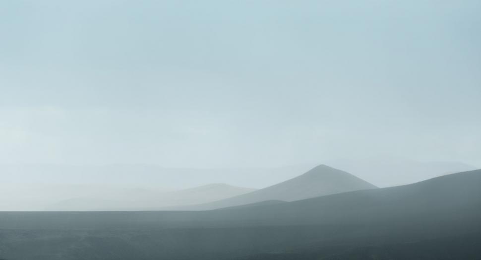 Free Image of Majestic Black and White Mountain Range 