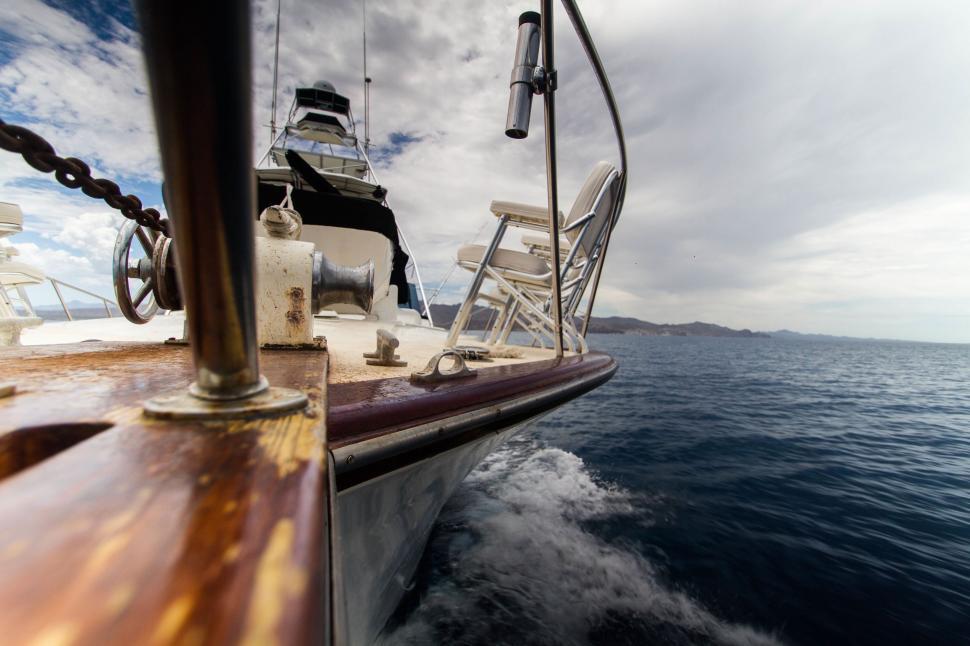Free Image of Boat Traveling Across Open Water 