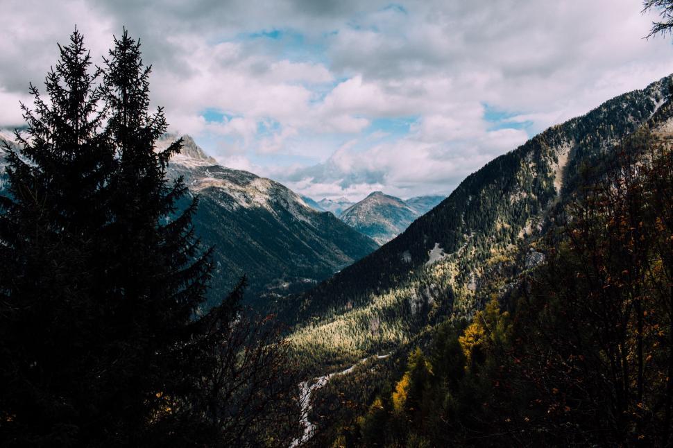 Free Image of Majestic Mountain Range With Trees in Background 