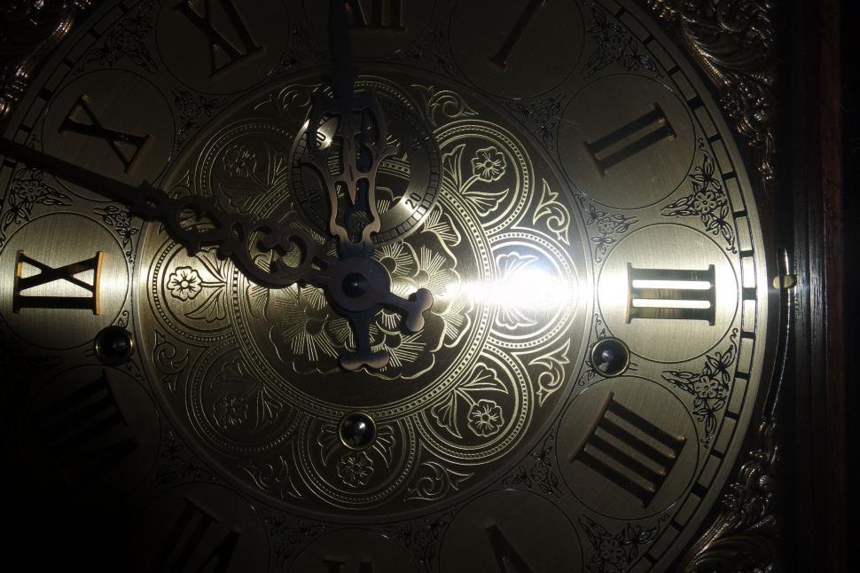Free Image of Close Up of a Clock With Roman Numerals 