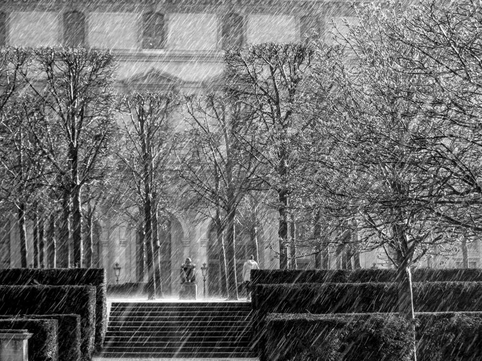Free Image of Person Walking in the Rain 
