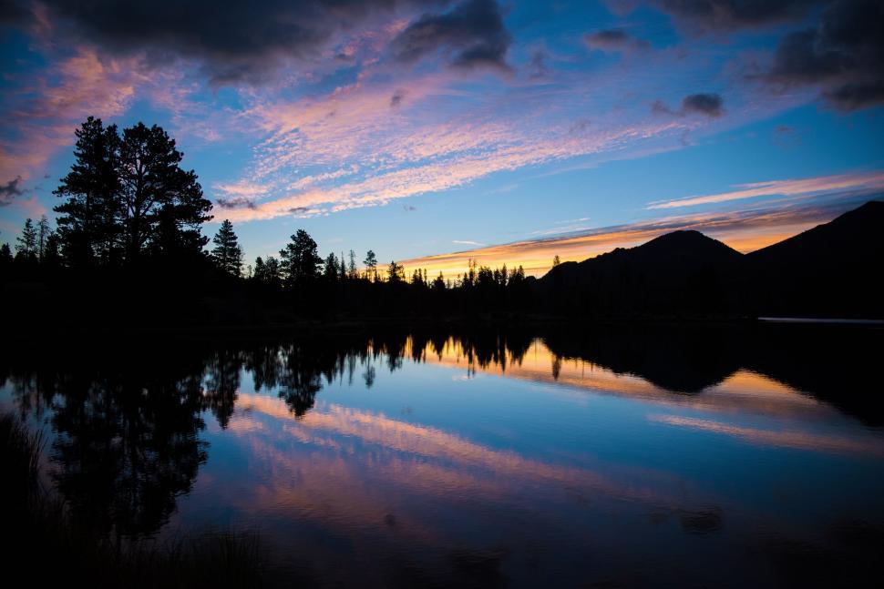 Free Image of Tranquil Lake Among Trees on Overcast Day 