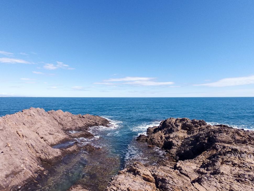 Free Image of Ocean View From Rocky Outcropping 