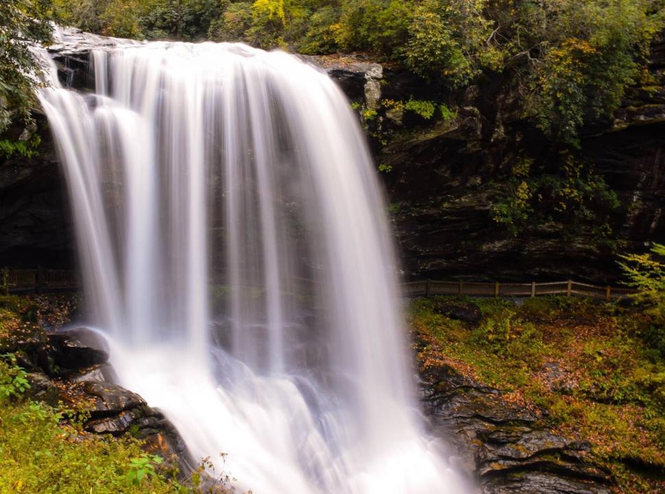 Free Image of Majestic Waterfall in Forest 