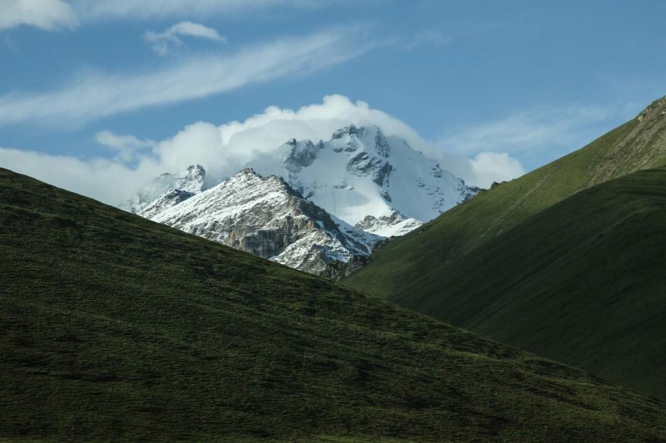 Free Image of Majestic Snow Capped Mountain Range 