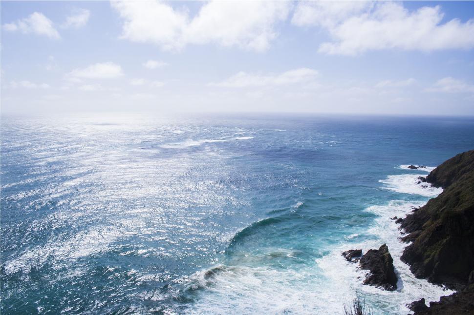 Free Image of A View of the Ocean From a Cliff 