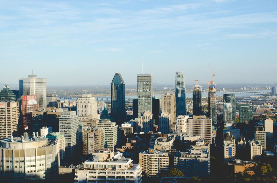 Free Image of Cityscape View From Building Rooftop 