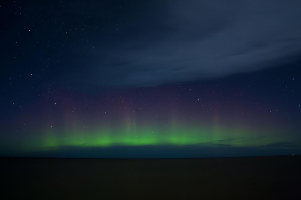 Free Image of Green and Blue Aurora Bore in the Night Sky 