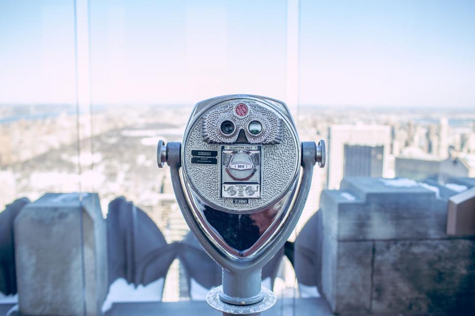 Free Image of Close Up of Coin Operated Binoculars 
