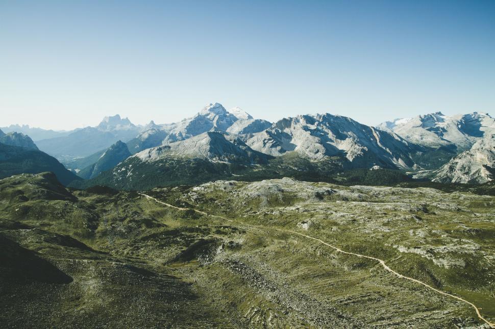 Free Image of Majestic Mountain Range View From High Point 