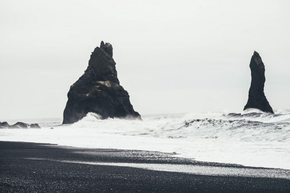 Free Image of Majestic Rock Formation in the Ocean 