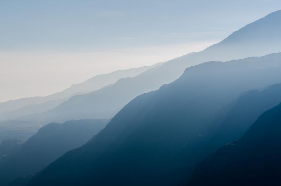 Free Image of Distant View of a Mountain Range 