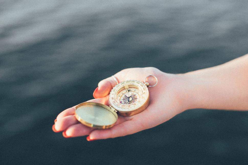 Free Image of Person Holding a Compass in Their Hand 