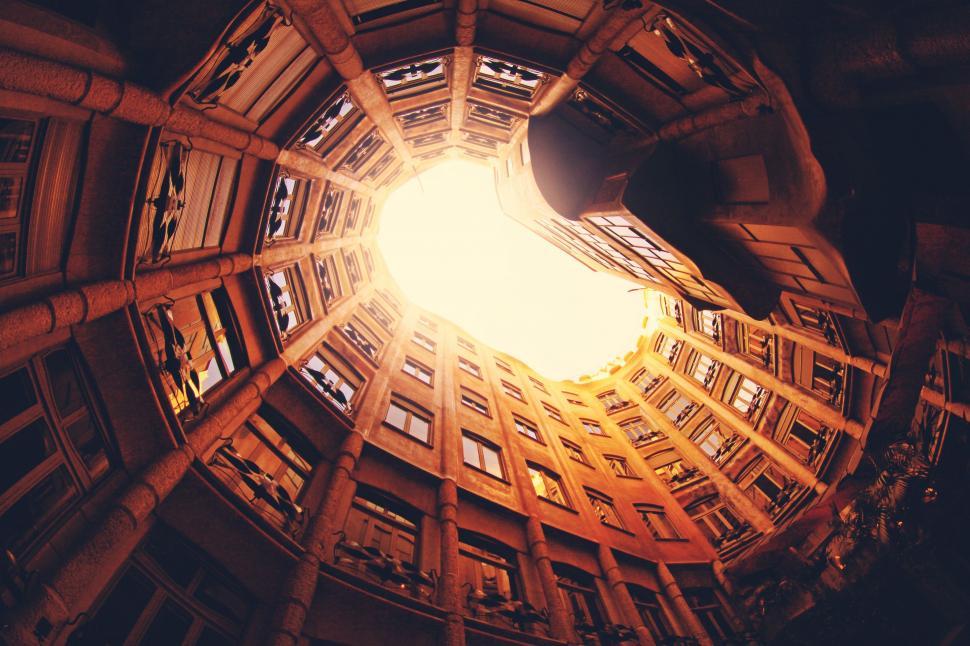 Free Image of Tall Building With Bright Light 