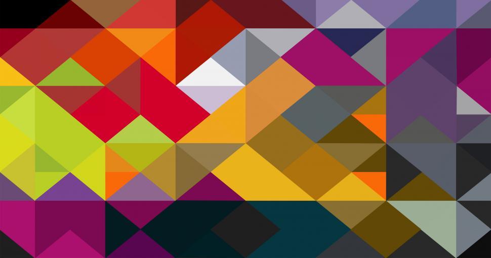 Free Image of Colorful abstract triangle pattern 