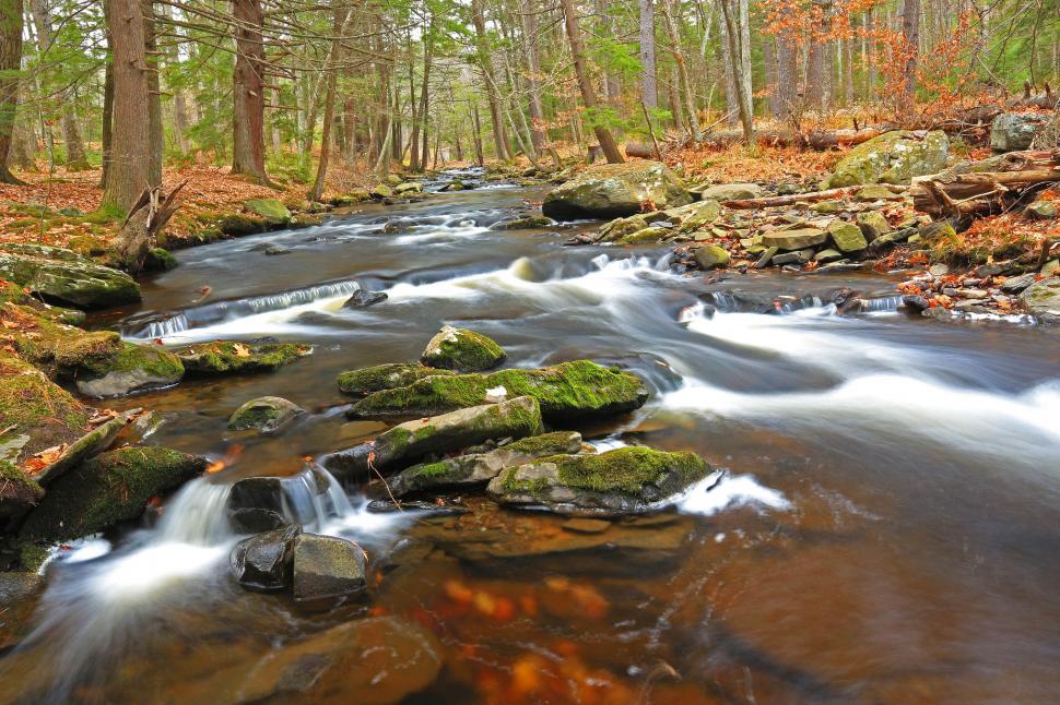 Free Image of Cascades and Ripples Slow Shutter Effect  
