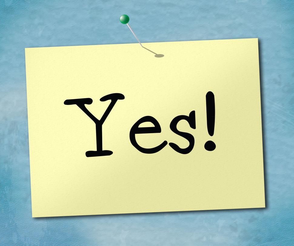Free Image of Yes Sign Shows All Right And Agreeing 