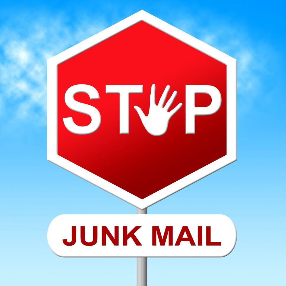 Free Image of Stop Junk Mail Represents E-Mail Control And Spam 