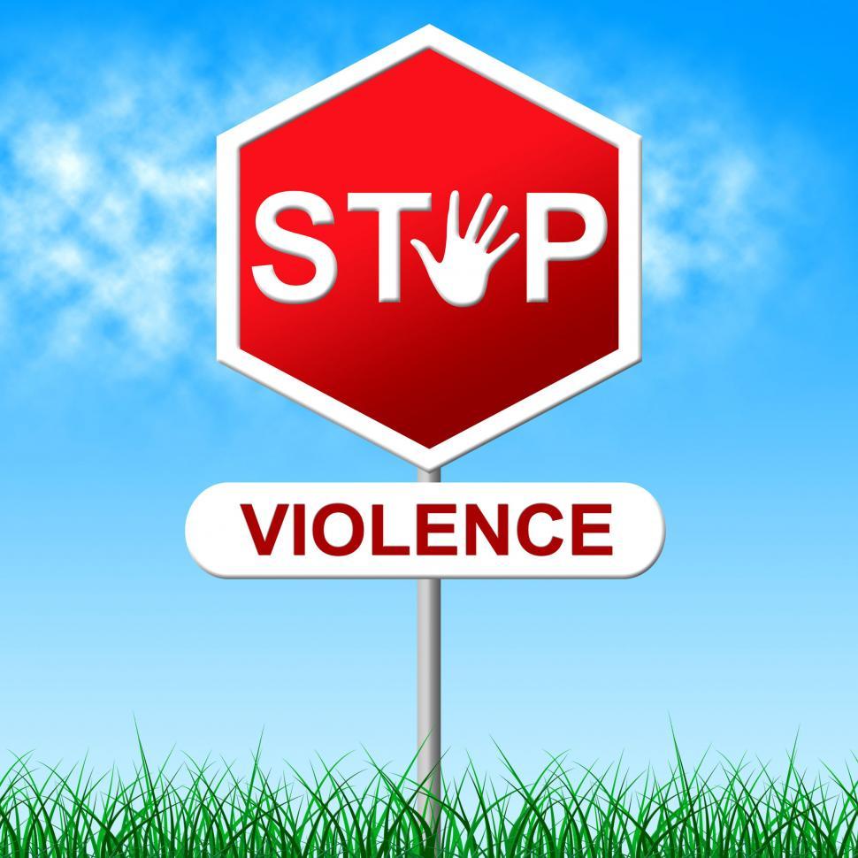 Free Image of Stop Violence Means Brute Force And Caution 