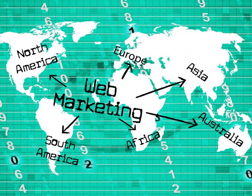 Free Image of Web Marketing Means Online Promotion And Selling 