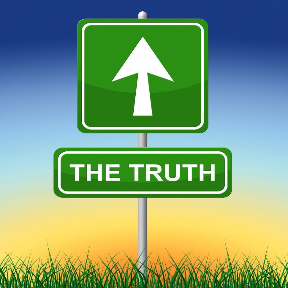 Free Image of Truth Sign Shows No Lie And Accuracy 