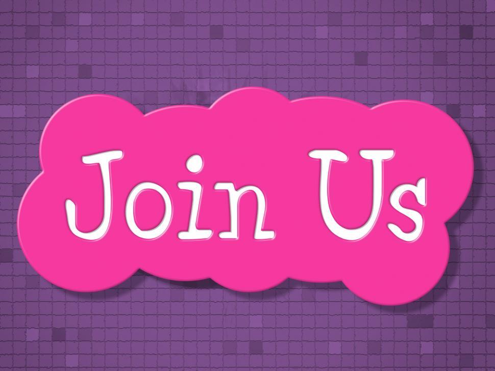 Free Image of Join Us Indicates Subscribing Admission And Online 