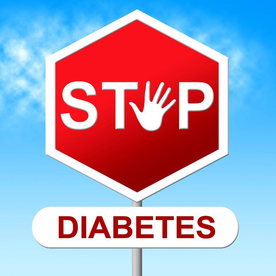 Free Image of Diabetes Stop Represents Warning Sign And Control 