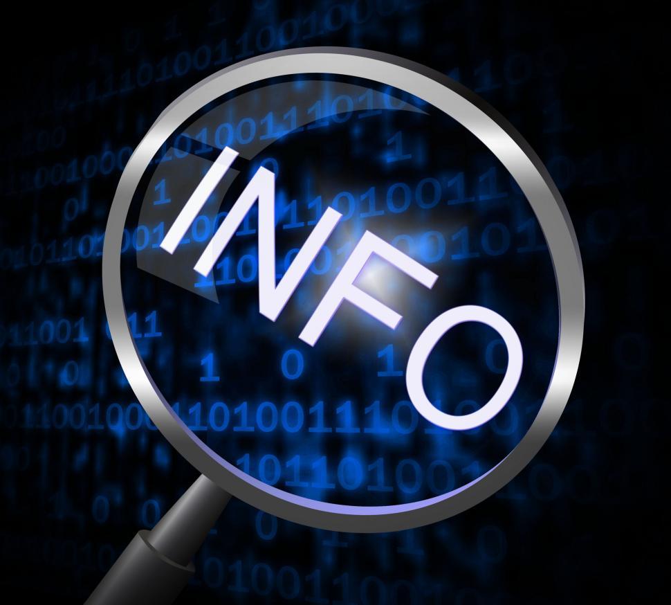Free Image of Info Magnifier Indicates Knowledge Searches And Help 