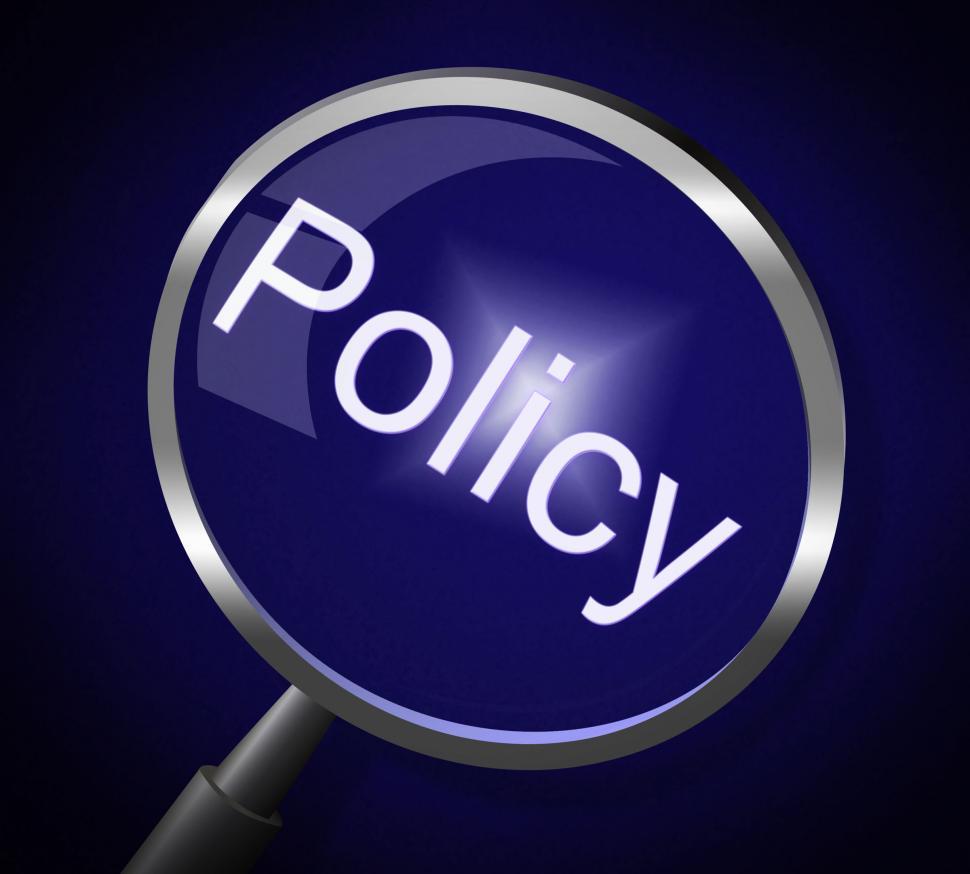 Free Image of Policy Magnifier Shows Documentation Legal And Procedure 