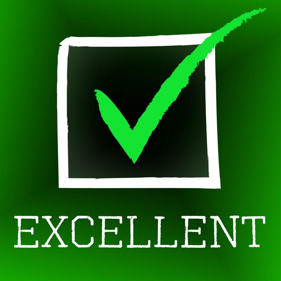Free Image of Tick Excellent Shows Excelling Excellency And Perfection 
