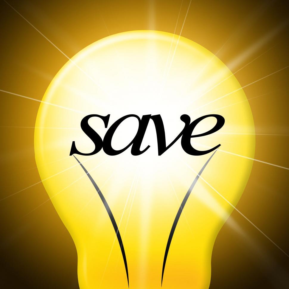 Free Image of Save Lightbulb Represents Saved Cash And Lamp 