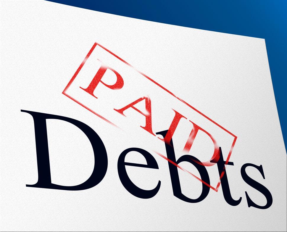 Free Image of Paid Debts Means Indebtedness Arrears And Pay 