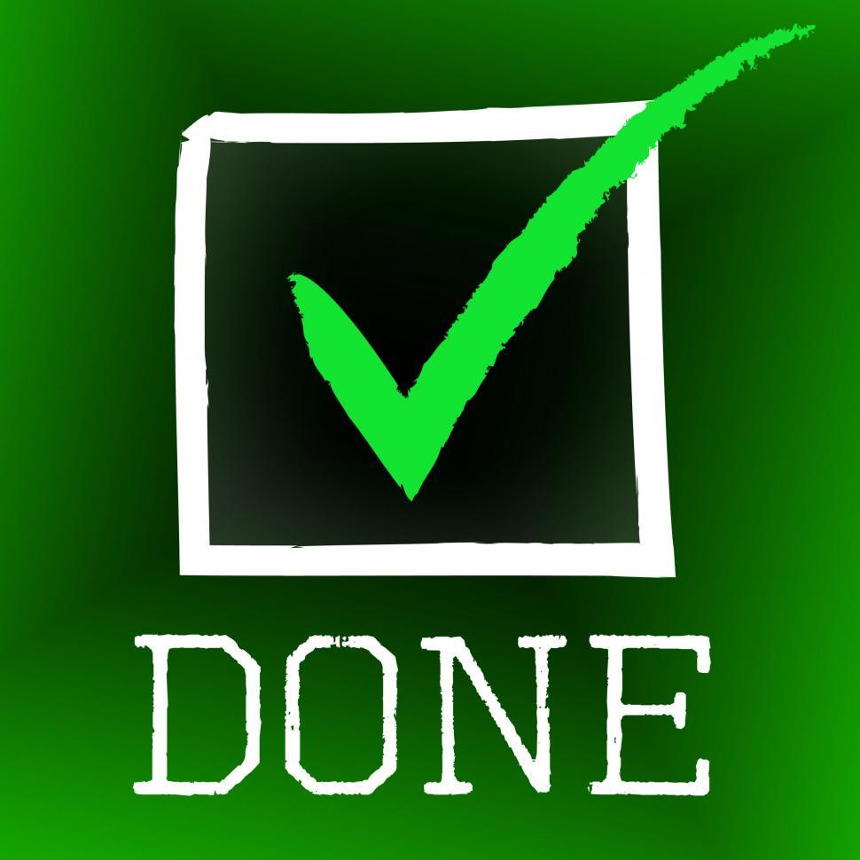 Free Image of Done Tick Represents Pass Passed And Yes 