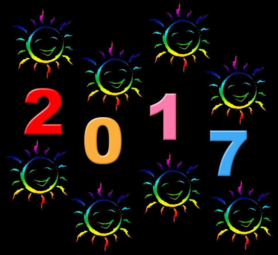 Free Image of New Year Means Two Thousand Seventeen And Celebrating 