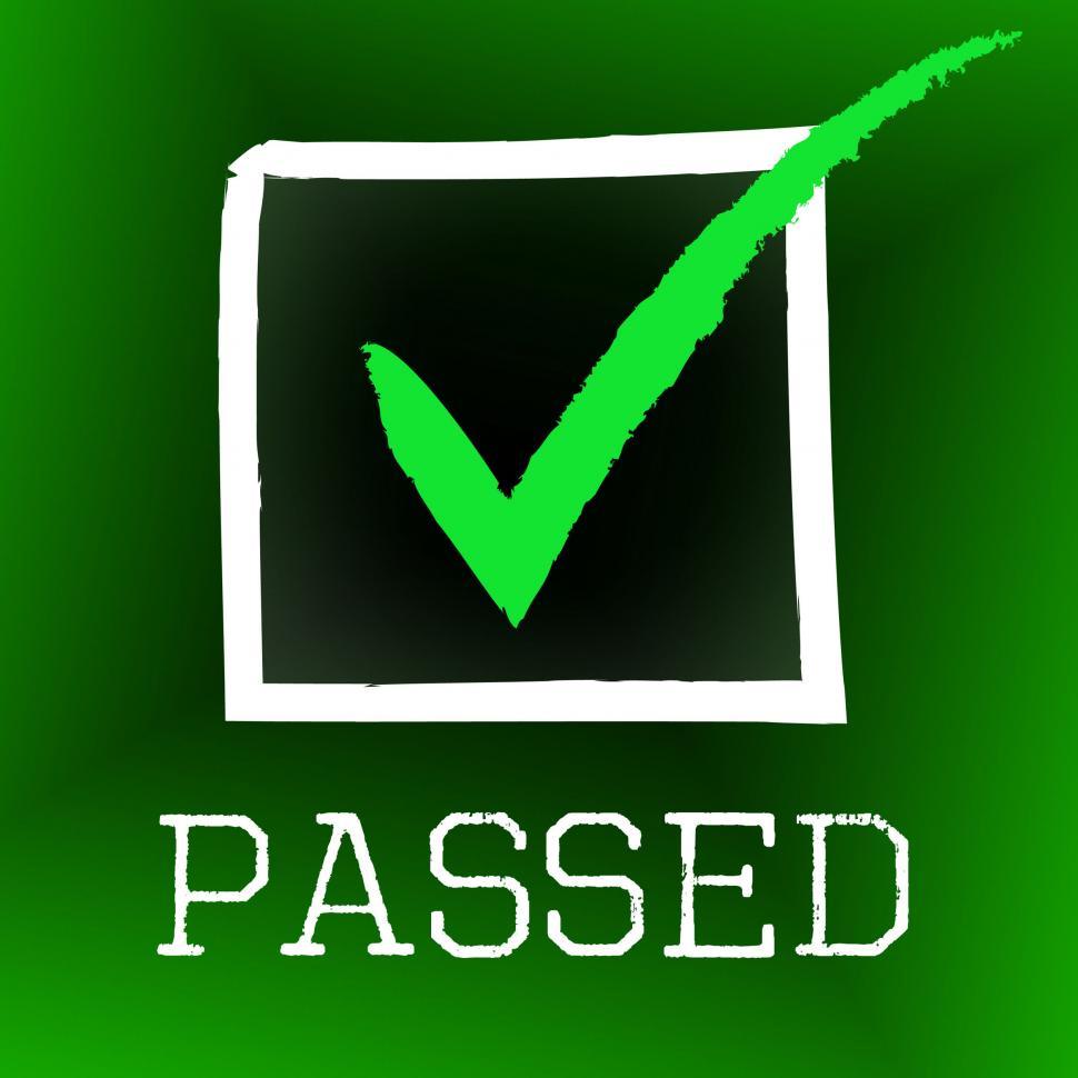 Free Image of Tick Passed Means Approval Assurance And Confirm 