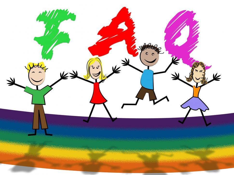 Free Image of Kids Faq Means Frequently Asked Questions And Youngster 
